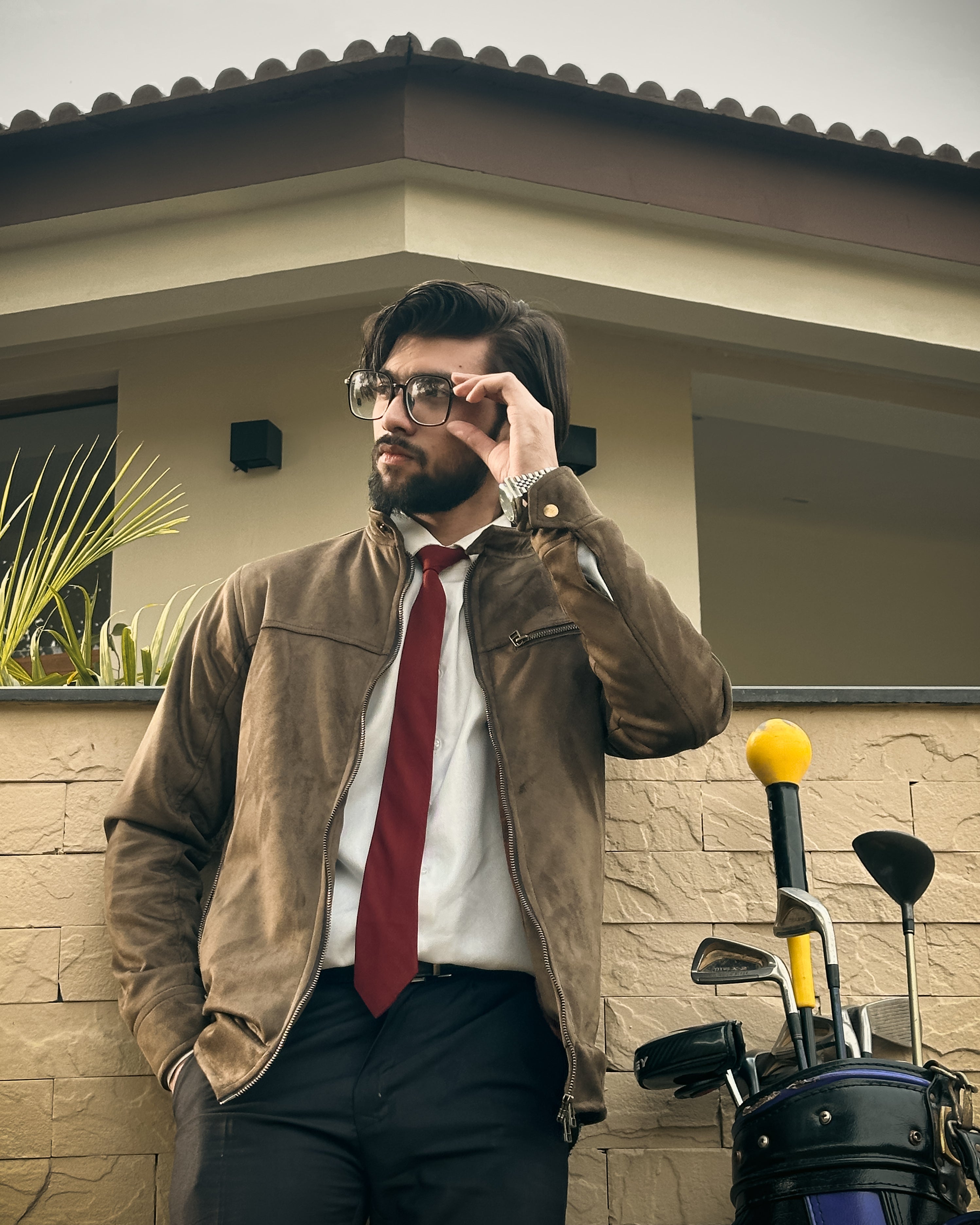 Suede Olive Green Jacket - Vol II