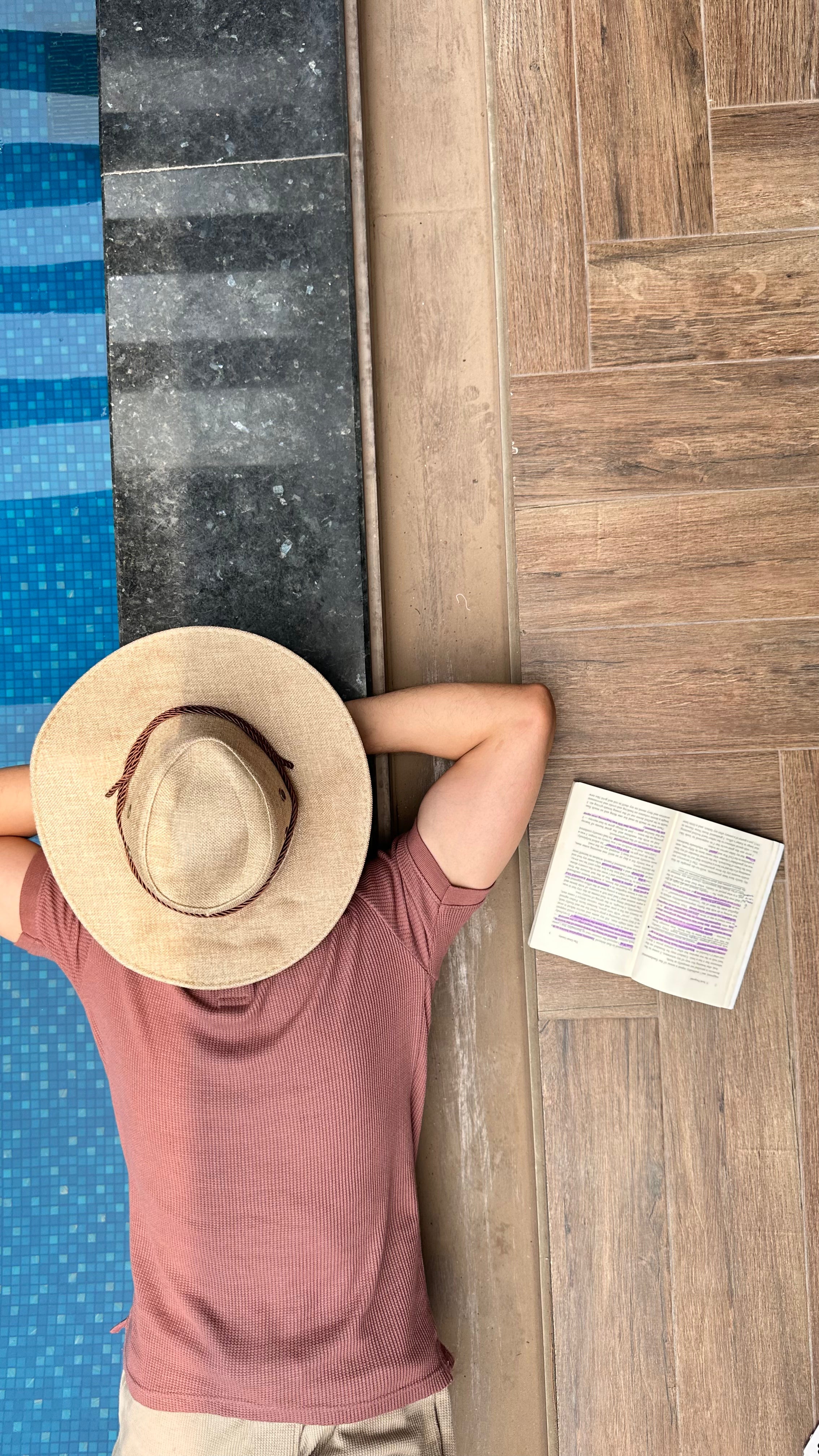 Muted Mauve Waffle Polo