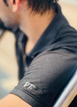 Classic Black Zipper Polo