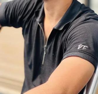Classic Black Zipper Polo