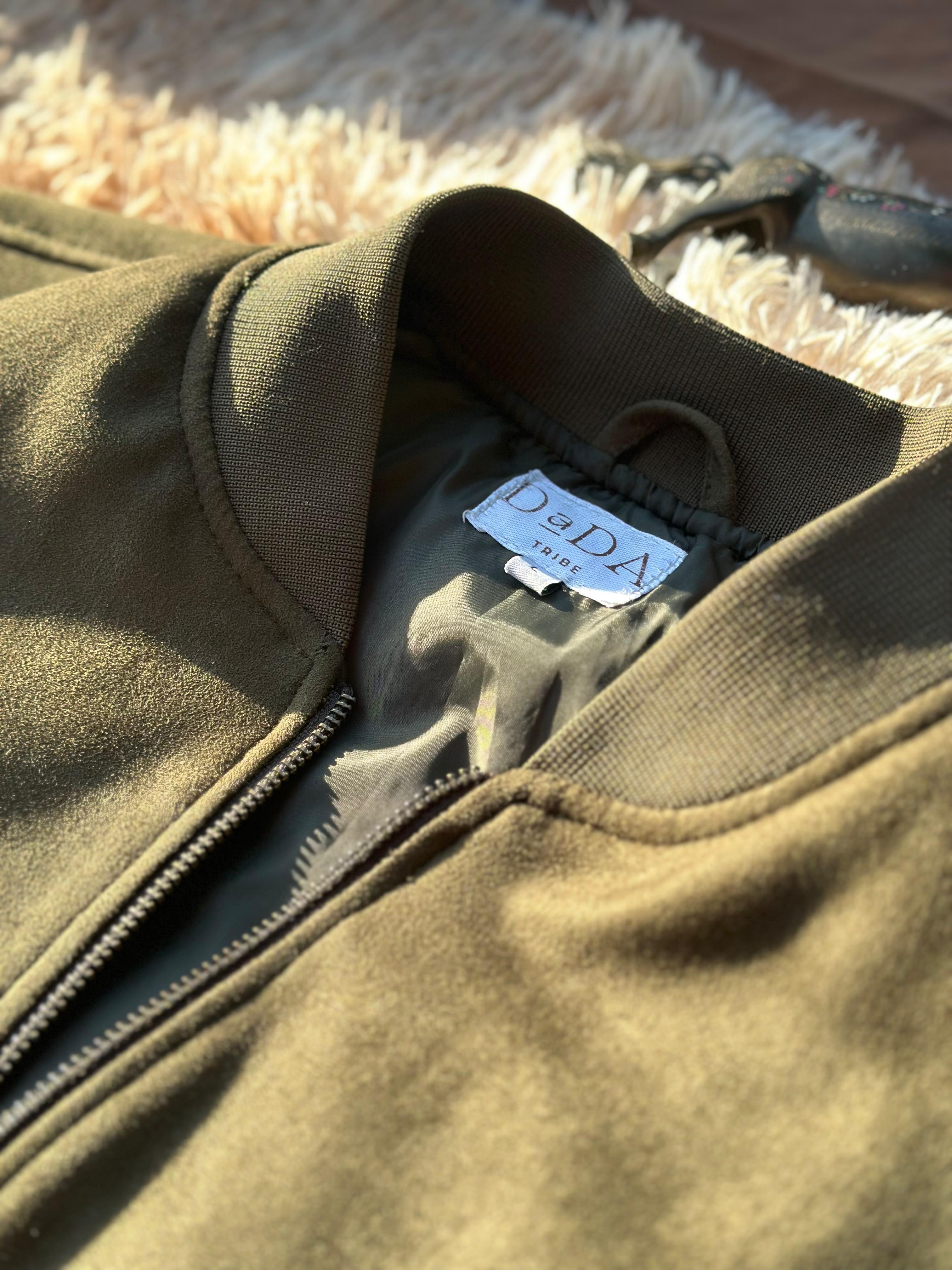 Olive Green Suede Jacket