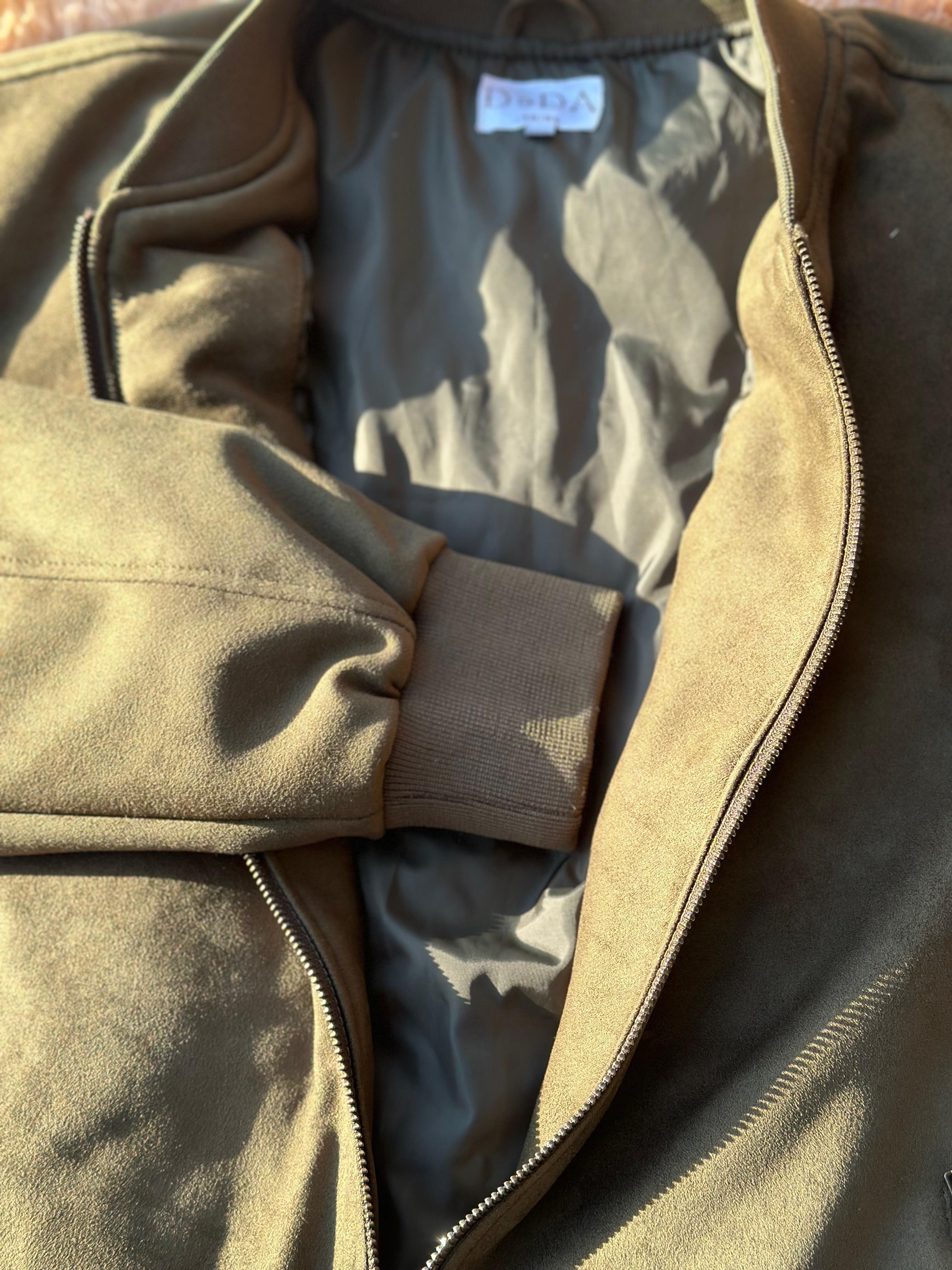 Olive Green Suede Jacket