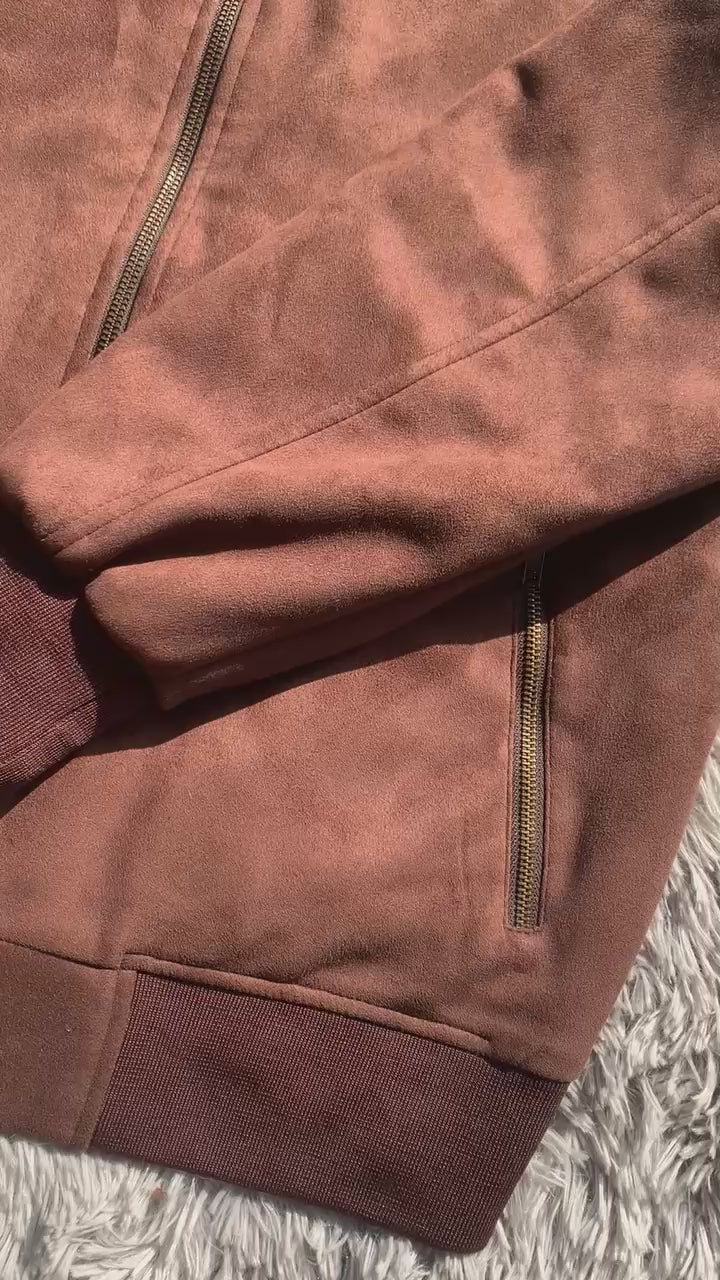 Chocolate Brown Suede Jacket